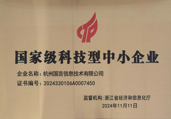 国家级科技型中小企业